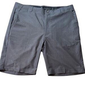 Pebble Beach Golf Shorts Performance Flat Front Gray Size 38